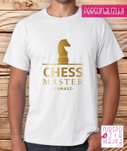 chess master-imie_koszulka_szachisty_szachy_b_g-niespodziewa
